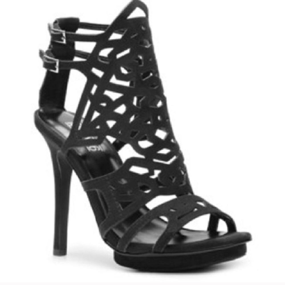 Mix No. 6 Honey Mix Cut Out Black Heel Cut Out Stilettos